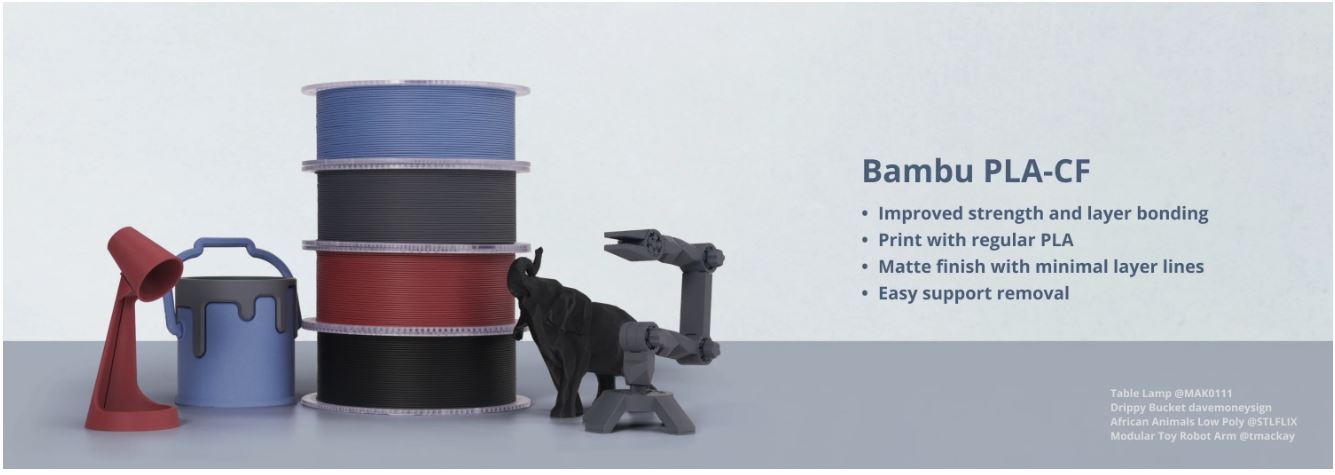 Bambu Lab PLA-CF | 3D Prima - 3D-Printers and filaments
